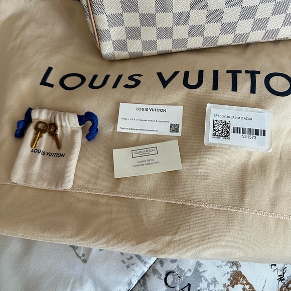 Louis Vuitton Speedy Bandoulière 30 Damier Azur - Picture 7 of 14